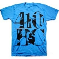 Image of SPACE SHAPES blue tee shirt