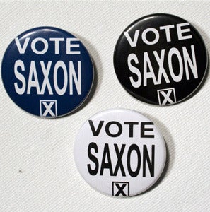 Image of Vote Saxon 1.5" Pinback Button