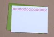 Image of Pink Watermelon Quilt Border Notecards
