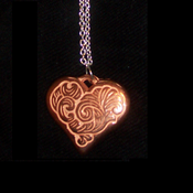 Image of Bronze Heart Necklace