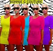 Image of AMBER Neon Dress- All Colors All Sizes-