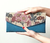 Image of LAST ONE - Midsummer flowers Romy envelope clutch - Limited edition