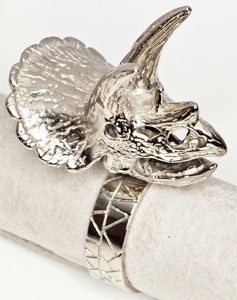 Image of Triceratops - White Bronze Ring