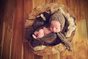 Image of 'Kristin" Natural Bonnet