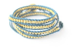 Image of PEACOCK Leather Wrap Bracelet