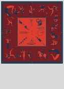Image of Lucky Sports Scarf Silk (Maroon)