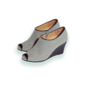 Image of Marais USA Wedge Bootie/ Grey & Black --- WAS $140 -50% off
