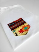 Image of Red Aztec Pocket Tee Unisex