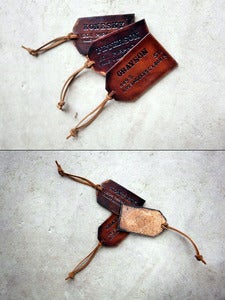 Image of Custom Leather Luggage Tags