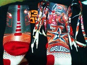 Image of NEW Team USA Galaxy tribute G34SwgSox designed Nike Elite Socks W/ Matching Laces (option) 