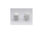 Image of White Faceted Earrings
