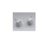 Image of White Geo Earrings