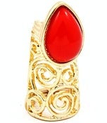 Image of Fab Nail Ring (Red or Pink)