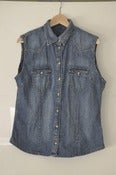Image of Sleeveless Denim Shirt