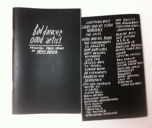 Image of Bad Dancer, Good Artist. drawings from shows zine
