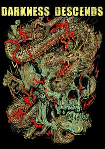 Image of Darkness Descends Dragon Skull T-Shirt