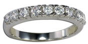 Image of CZ Band Promise Ring, Wedding Band , Anniversary , Eternity Ring Sterling Silver Jewelry
