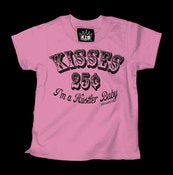Image of Kisses Kids Tee Pink or Black
