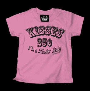 Image of Kisses Kids Tee Pink or Black