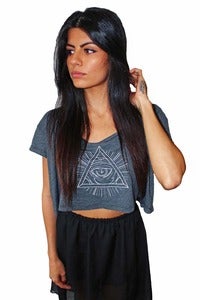 Image of Window To The Soul Loose Crop Tee