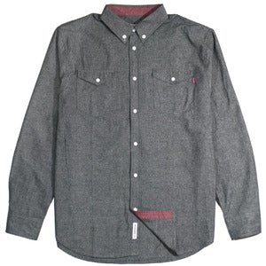 Image of "Reader" Button Up - Chambray Black 