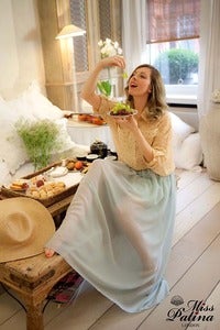 Image of "Don't Go Chasin' Waterfalls" Skirt (Pastel Blue)