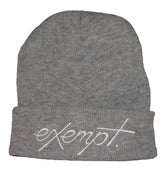 Image of Cursive Logo Beanie - Grey