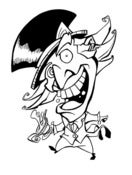 Image of Mad as a Hatter 9x12 original art