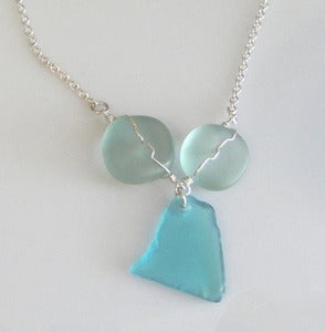 Image of Beach Glass Sterling Silver necklace