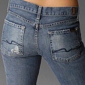 Image of Seven For All Mankind Jeans - Blue SWAROVSKI Crystals