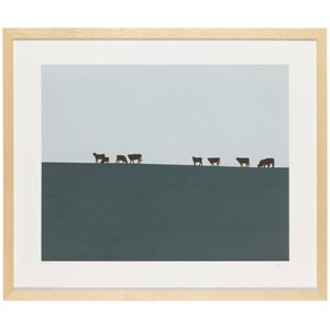Image of Cows on a Hill (dusk)