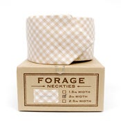 Image of tan gingham {necktie}