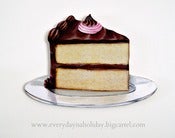 Image of JUMBO piece of cake wood diecut