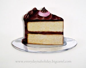 Image of JUMBO piece of cake wood diecut