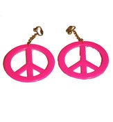 Image of Vintage Pink Peace Clip-ons