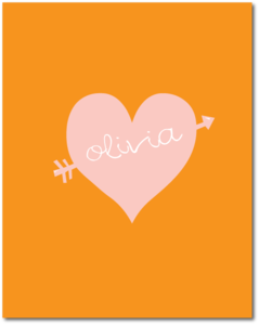 Image of "Love Struck" Personalized Print