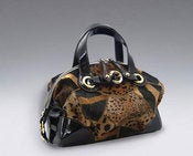 Image of Francesco Biasia Various Fur and Animal Print Satchel 