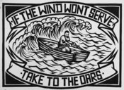 Image of 'The Wind' Lino Print
