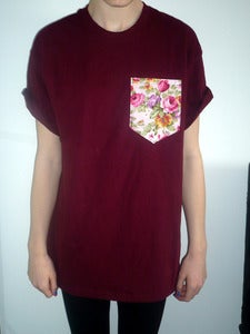 Image of Pink Rose Pocket Tee