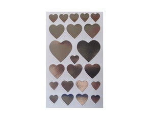 Image of Cute Silver Heart Stickers