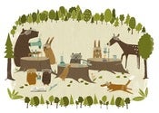 Image of SCIENTIST ANIMALS print