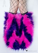 Image of Striped fluffies purple and pink