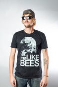Image of Me Like Bees black T-Shirt with gray print