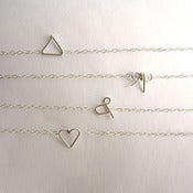 Image of geometric charm bracelets // silver