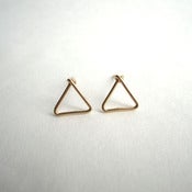 Image of triangle post earrings