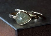 Image of Green Champagne Rose Cut Diamond Ring in 14kt Yellow Gold