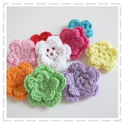 Image of Double Crochet Flowers - 9 pack