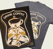 Image of Drink Coffee & Ride All Night Shirt + Poster