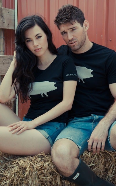 Image of *LIMITED EDITION* GIRLS JOHN BARTLETT + FARM SANCTUARY "AMBASSADOR COLLECTION" PIG TEE