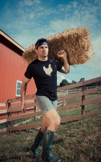Image of *LIMITED EDITION* GUYS JOHN BARTLETT + FARM SANCTUARY "AMBASSADOR COLLECTION" CHICKEN TEE